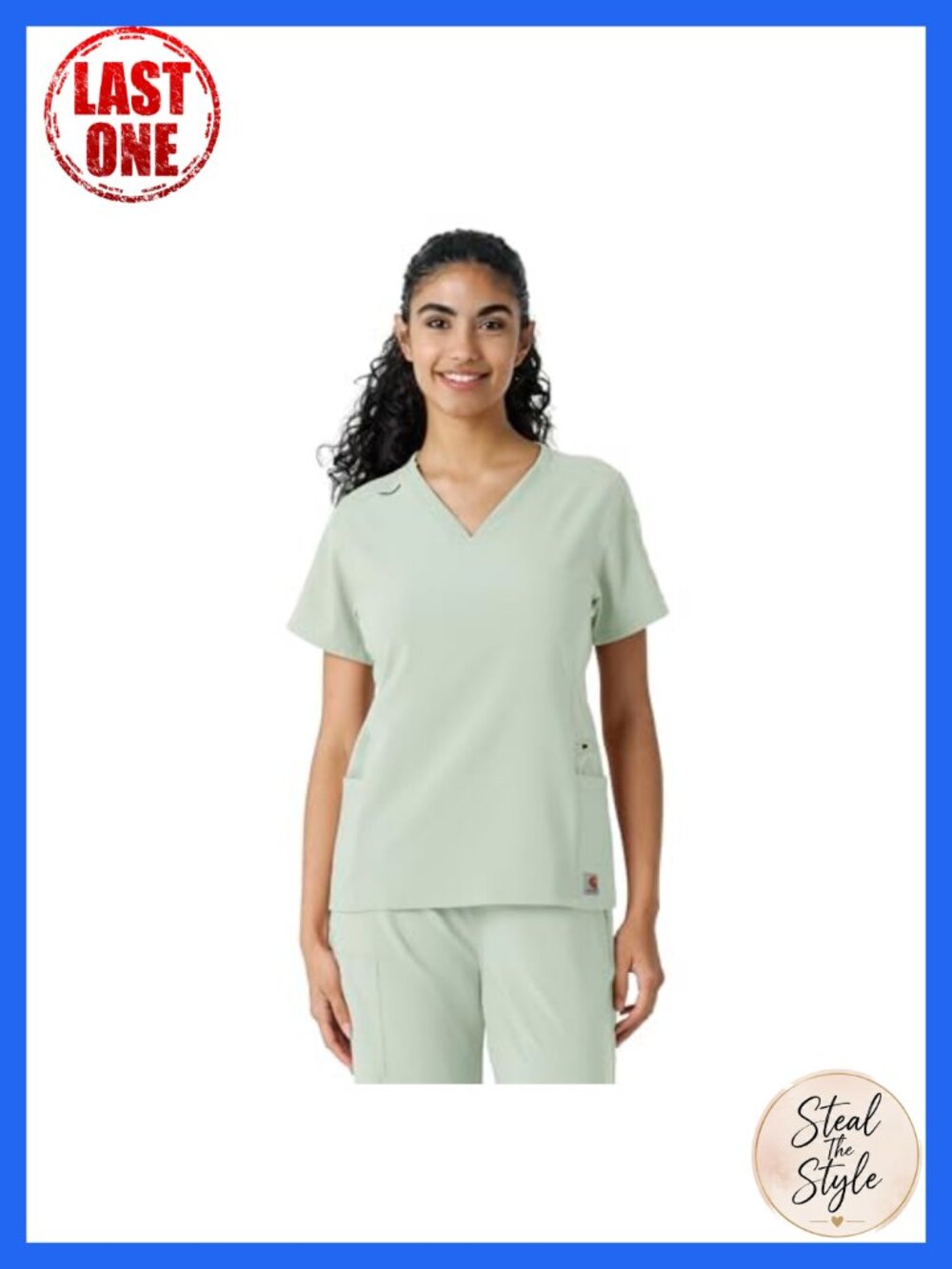 Carhartt Cross-Flex V-Neck Scrub Top Womens Modern Fit Stretch Medical